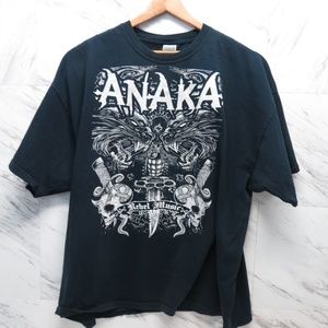 Anaka 3XL Black Rebel Music Gildan T-shirt